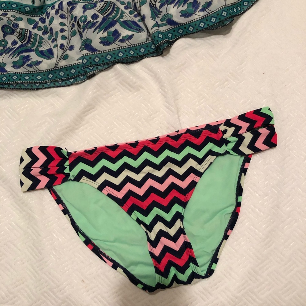 Bikini swim bottoms - mint, navy and pink!